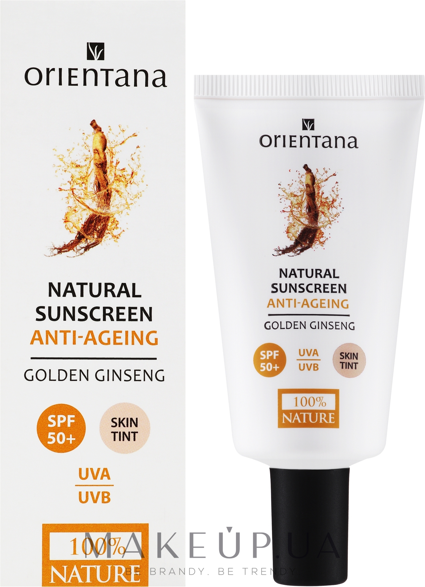 Сонцезахисний крем для обличя, з пігментом - Orientana Face Cream SPF 50+ — фото 50ml