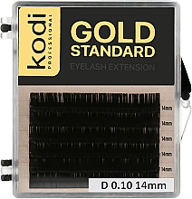 Парфумерія, косметика Накладні вії Gold Standart D 0.10 (6 рядів: 14 мм) - Kodi Professional