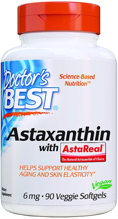 Пищевая добавка "Астаксантин", 6мг - Doctor's Best Astaxanthin with AstaReal — фото N1