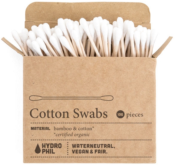 Гігієнічні вушні палички - Hydrophil Biodegradable Organic Cotton Swabs — фото N1