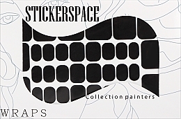Дизайнерські наклейки для педикюру "Black Pedi" - StickersSpace — фото N1