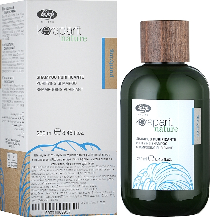 Шампунь від лупи - Lisap Keraplant Nature Purifying shampoo — фото N4
