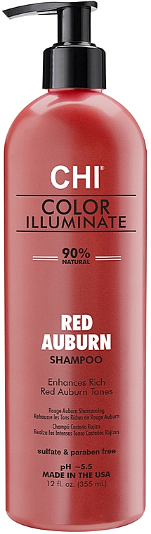 Оттеночный шампунь - CHI Color Illuminate Shampoo Red Auburn — фото N1