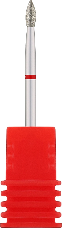 Фреза алмазная "Почка" 257 023R, диаметр 2,3 мм, красная - Nail Drill — фото N1