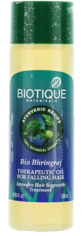 Масло от выпадения волос - Biotique Bio Bhringraj Fresh Growth Therapeutic Oil — фото N3