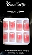 Парфумерія, косметика Тіпси, квадрат, 24 шт. - Deni Carte Nails 7004