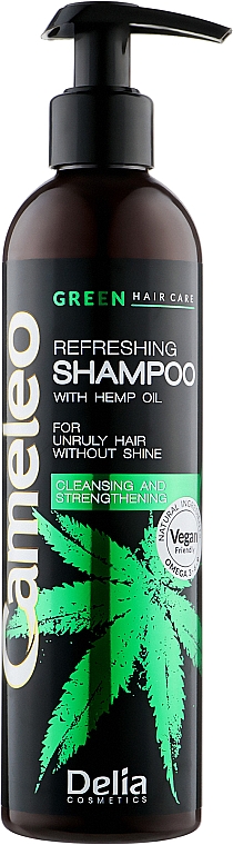 Освежающий шампунь с маслом конопли - Delia Cosmetics Cameleo Green Shampoo