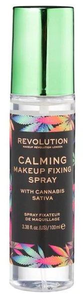Фінішний спрей для закріплення макіяжу - Makeup Revolution Calming Setting Spray with Canabis Sativa — фото N1
