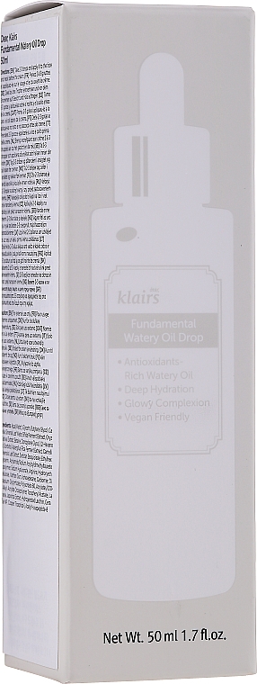 Легкое масло для лица - Klairs Fundamental Watery Oil Drop — фото N1