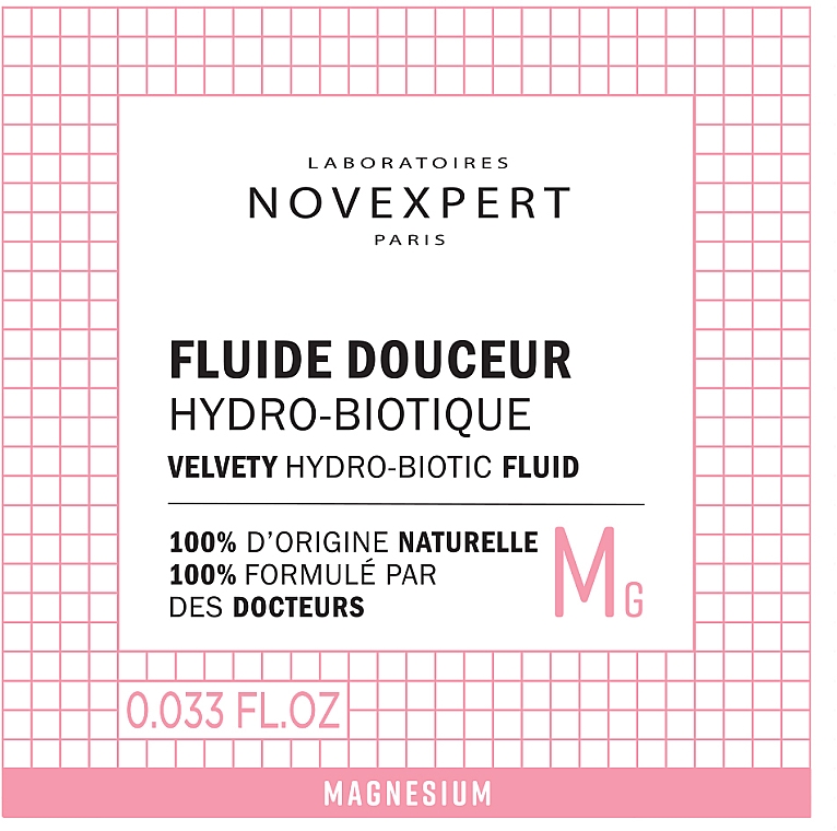 Флюид бархатный гидро-биотический для лица - Novexpert Magnesium Velvety Hydro-biotic Fluid (пробник) — фото N2