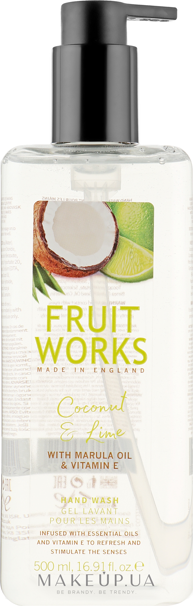 Мило для рук - Grace Cole Fruit Works Coconut & Lime Hand Wash — фото 500ml