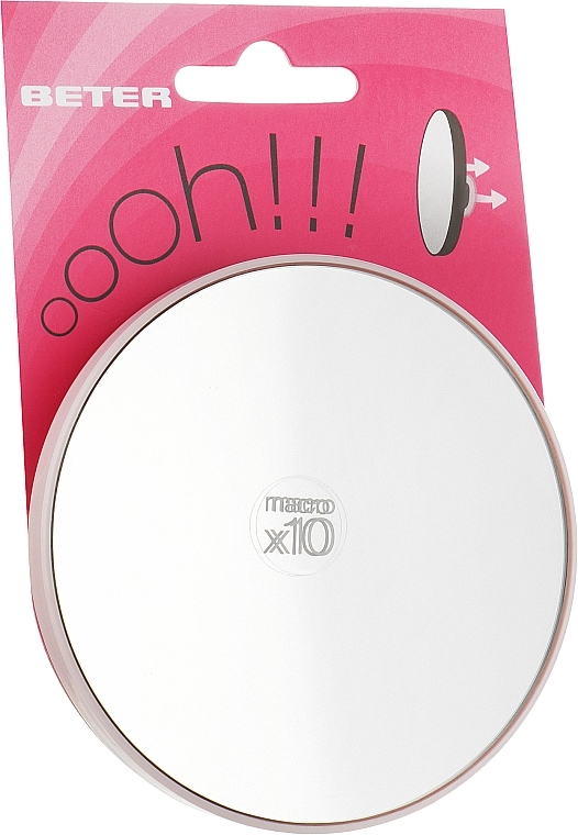 Зеркало подвесное с х10 увеличением, 8.5 см - Beter Macro Mirror Oooh XL Pink