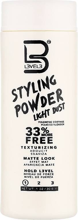 Пудра для укладки, біла, легкої фіксації - Level3 Styling Powder Light Dust — фото N1