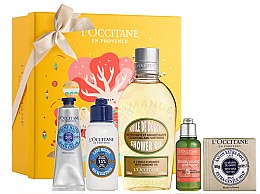 Духи, Парфюмерия, косметика Набор - L'Occitane Best Seller (h/cr/30ml + b/lot/75ml + sh/oil/250ml + shamp/35ml + h/soap/100g)