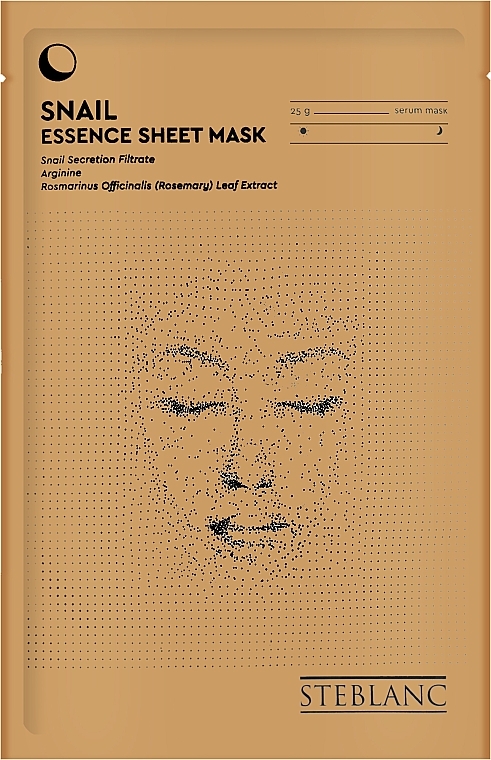 Тканинна маска-есенція для обличчя з муцином равлика - Steblanc Snail Essence Sheet Mask — фото N1