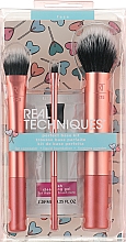 Духи, Парфюмерия, косметика Набор - Real Techniques Perfect Base Kit For Blurring Concealer & Detailer (brush/3pcs + gel wash brushes/7.39ml)