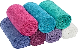 Набор полотенец для лица, белое и фиолетовое "Twins" - MAKEUP Face Towel Set Purple + White — фото N5