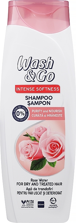 Шампунь з рожевою водою для інтенсивного пом'якшення волосся - Wash&Go — фото N2