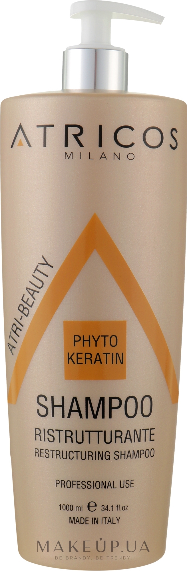 Шампунь с фитокератином для реструктуризации волос - Atricos Phyto Keratin Restructuring Shampoo — фото 1000ml