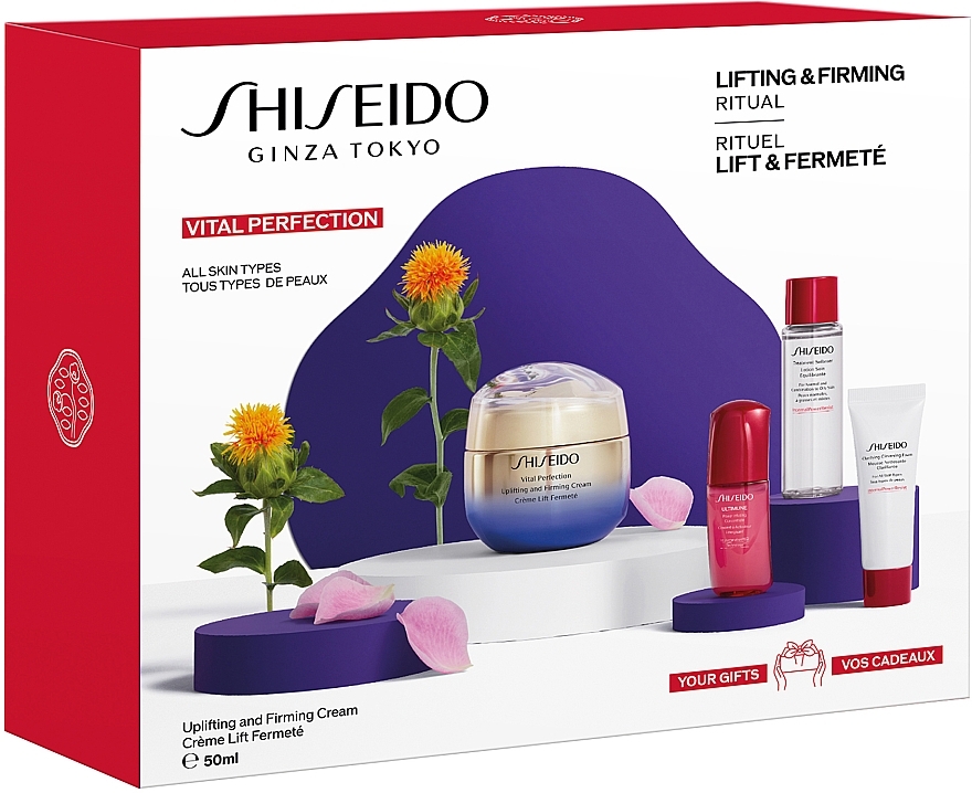 Набор - Shiseido Vital Perfection Value Set (f/cr/50ml + foam/15ml + f/lot/30ml + conc/10ml) — фото N2