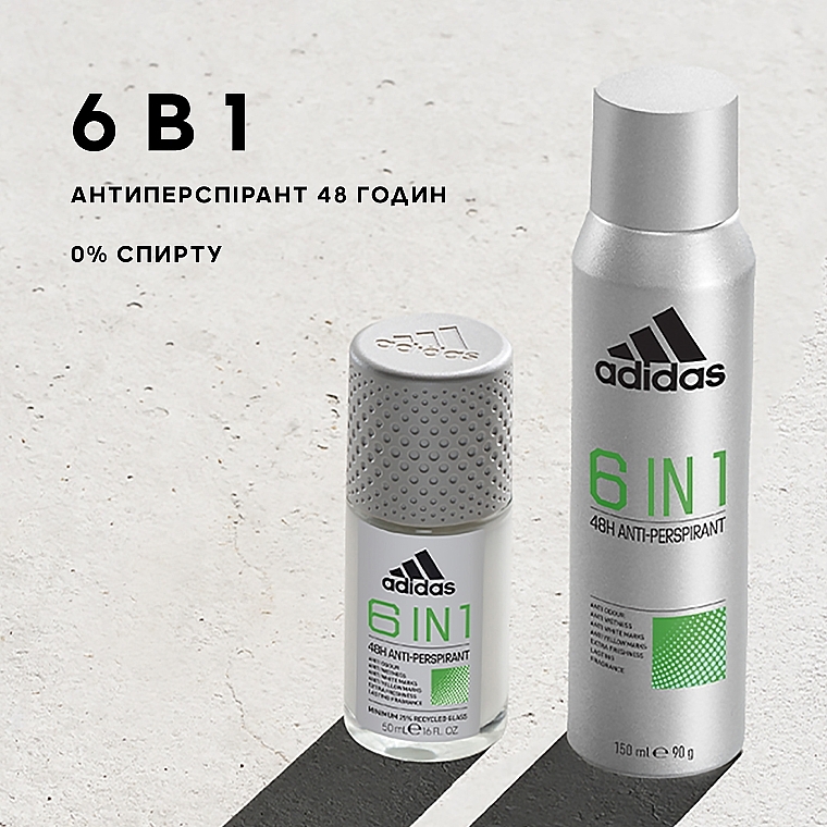 Дезодорант-антиперспірант для чоловіків - Adidas 6 In 1 48H Anti-Perspirant For Men — фото N5