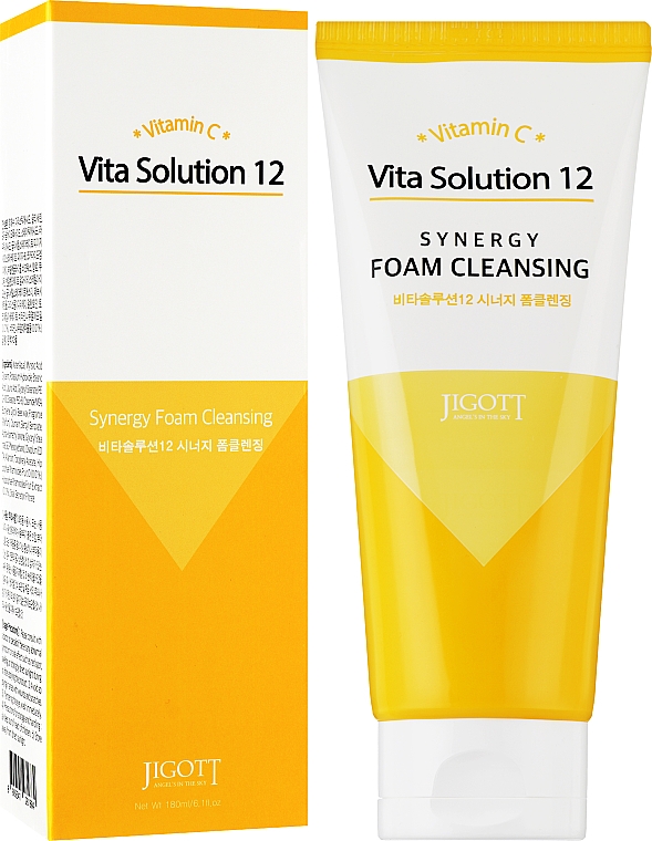 Пенка для умывания с витамином С - Jigott Vita Solution 12 Synergy Foam Cleansing — фото N2