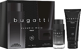 Bugatti Dynamic Move Black - Набір (edt/100ml + sh/gel/200ml) — фото N1