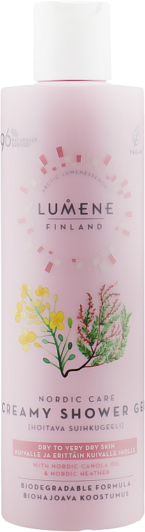 Крем-гель для душу пом'якшувальний для сухої шкіри - Lumene Nordic Care Creamy Shower Gel — фото N1