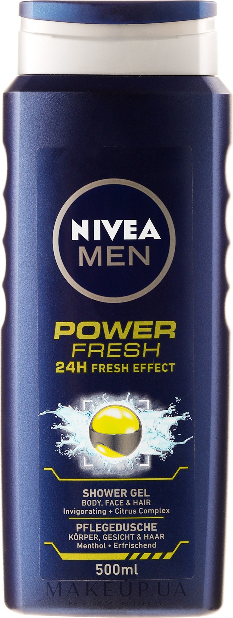 Гель для душу "Заряд бадьорості" - NIVEA MEN Shower Gel — фото 500ml