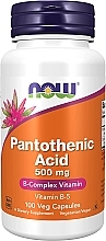 Капсулы "Пантотеновая кислота", 500 мг - Now Foods Pantothenic Acid — фото N1