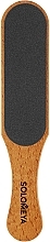 Широка професіональна дерев'яна педикюрна пилка 100/180, чорна - Professional Wooden Foot File 100/180 — фото N1