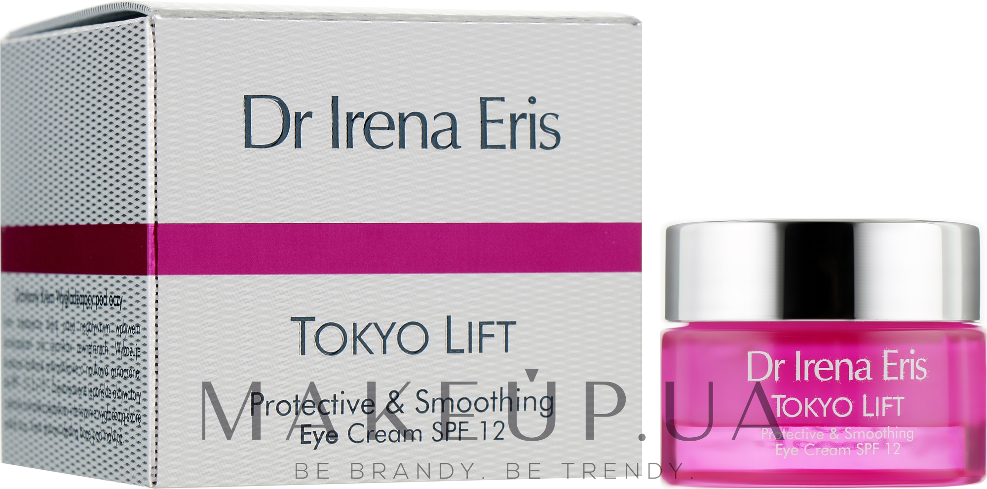 Защитный разглаживающий крем для глаз - Dr Irena Eris Tokyo Lift Protective& Smoothing Eye Cream SPF12 — фото 15ml