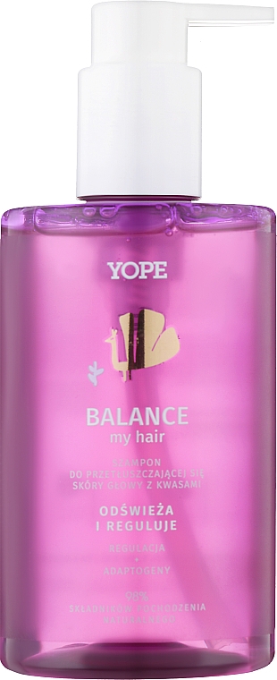 Балансирующий шампунь для жирной кожи головы - Yope Balance — фото N1