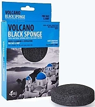 Духи, Парфюмерия, косметика Спонж для умывания конжаковый, 9,5 см - Santo Volcano Spa Volcano Black Sponge
