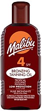 Сонцезахисний крем - Malibu Bronzing Tanning Oil SPF4 — фото N1