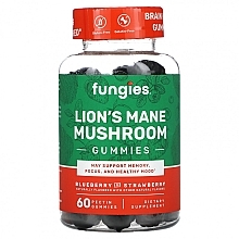 Духи, Парфюмерия, косметика Диетическая добавка с грибами - Fungies Lion's Mane Mushroom Gummies Blueberry & Strawberry