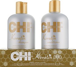 Парфумерія, косметика Набір - CHI Keratin Duo (shamp/355ml + cond/355ml)