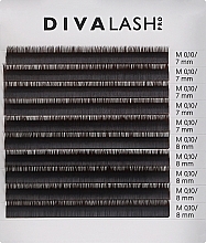 Ресницы для наращивания M 0.10 (7-8 мм), 10 линий, coffee - Divalashpro — фото N1