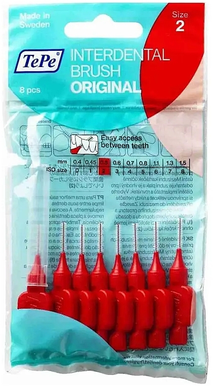 Межзубной ершик "Красный", 0,5 мм - TePe Interdental Brushes Original — фото N1