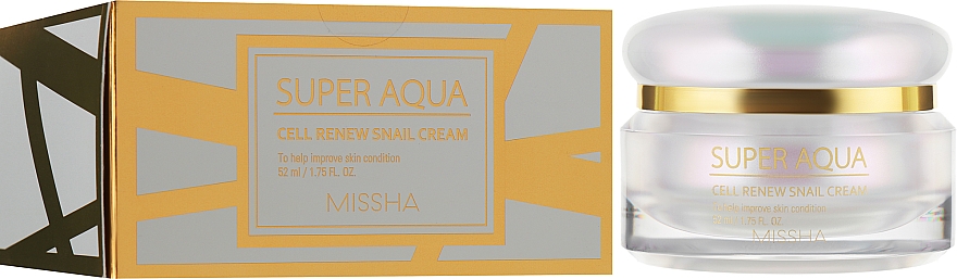 Крем з екстрактом слизу равлика для обличчя - Missha Super Aqua Cell Renew Snail Cream — фото N2