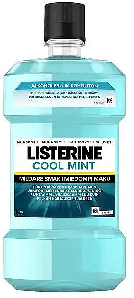 Ополіскувач для ротової порожнини, без спирту - Listerine Cool Mint Mouthwash — фото N1