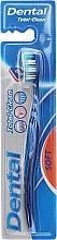 Парфумерія, косметика Зубна щітка "Total Clean", м'яка, синьо-василькова - Dental Toothbrus