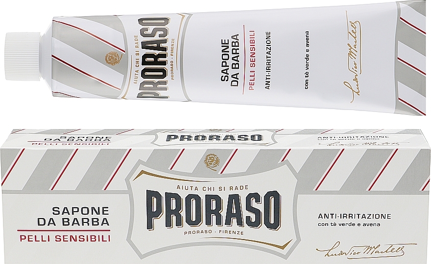 УЦІНКА Крем для гоління для чутливої шкіри - Proraso White Line Anti-Irritation Shaving Cream * — фото N3