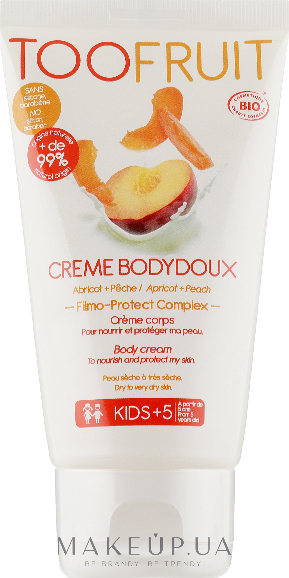 Крем для тіла Персик і Абрикос - Toofruit Crème Bodydoux — фото 150ml
