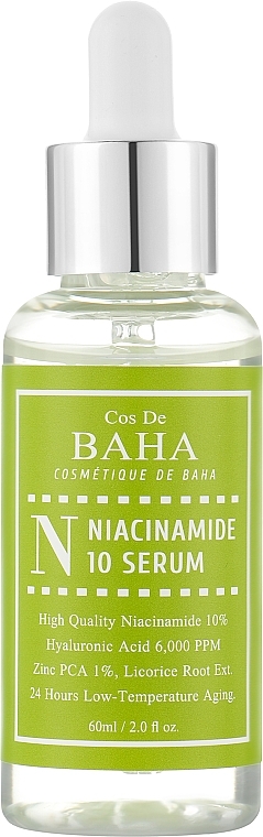 Сироватка для обличчя з ніацинамідом і цинком - Cos De BAHA Niacinamide Serum with Zinc — фото N3