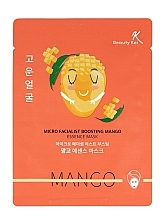 Парфумерія, косметика Тканинна маска для обличчя - Beauty Kei Micro Facialist Boosting Mango Essence Mask