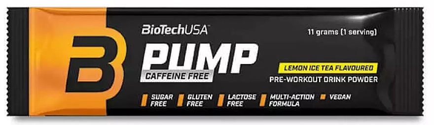 Передтренувальний комплекс "Лимонний чай із льодом" - BioTechUSA Pump Caffeine Free — фото N1