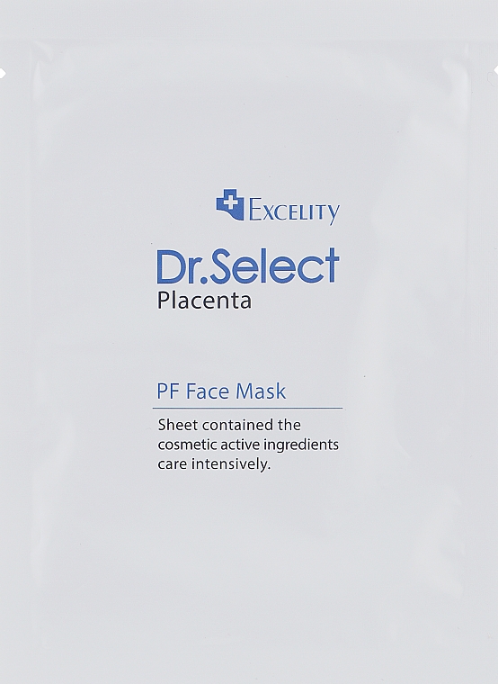 Антивозрастная омолаживающая тканевая маска для лица - Dr. Select Excelity Placenta PF Face Mask 