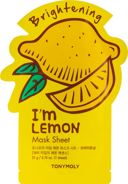 Листовая маска для лица - Tony Moly I'm Real Lemon Mask Sheet — фото N1
