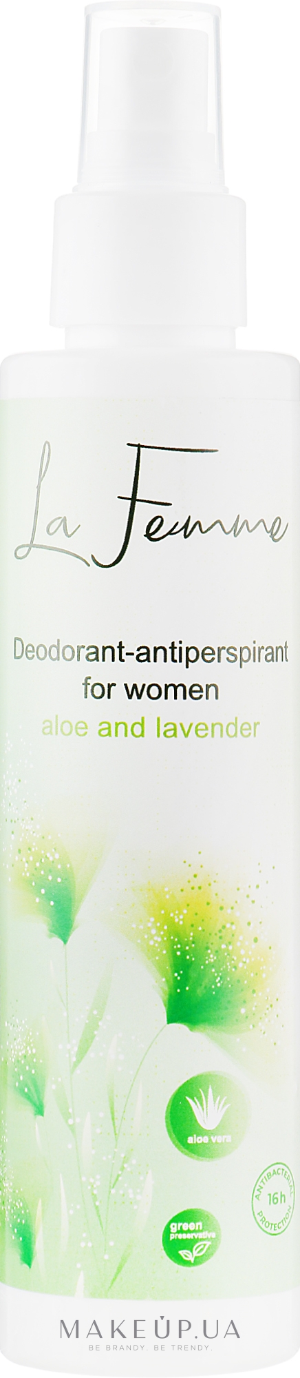 Дезодорант-антиперспірант жіночий з алое та лавандою - J'erelia LaFemme Deodornt-Antiperspirant For Women — фото 150ml